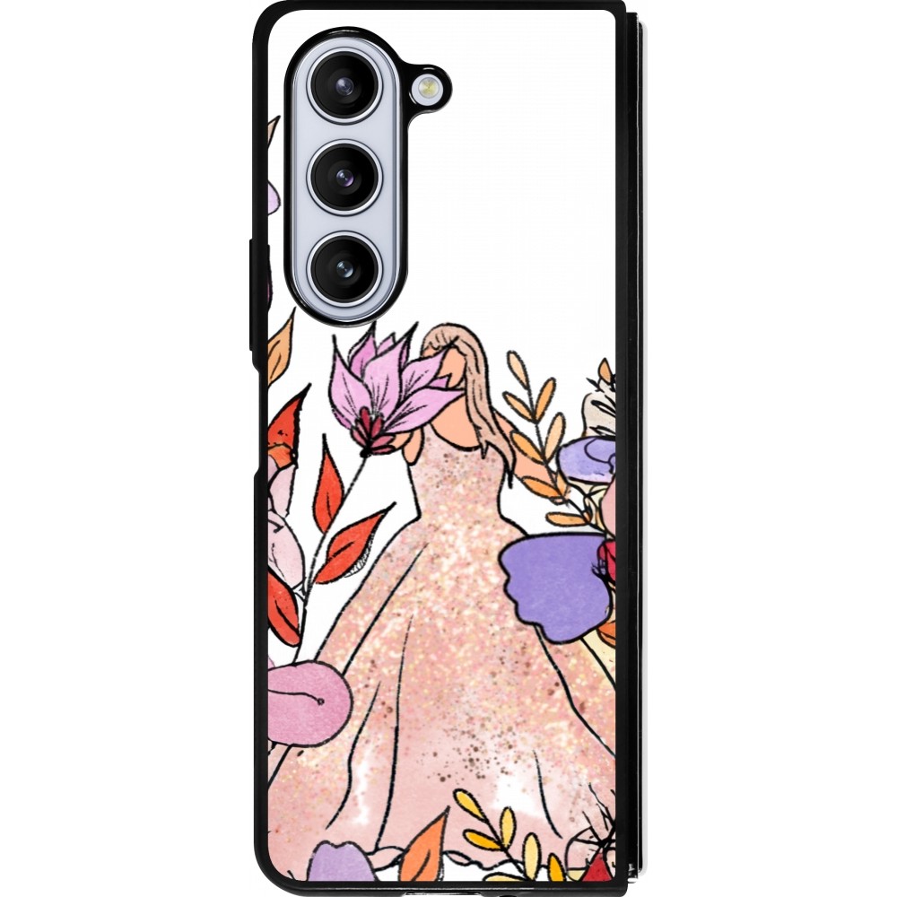 Samsung Galaxy Z Fold5 Case Hülle - Silikon schwarz Taylor Swift Sketch - White
