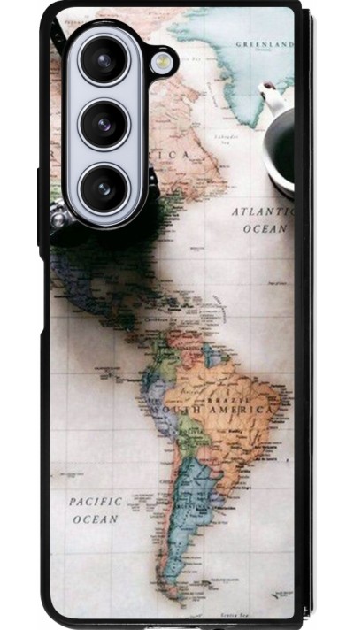 Samsung Galaxy Z Fold5 Case Hülle - Silikon schwarz Travel 01