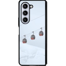 Samsung Galaxy Z Fold5 Case Hülle - Silikon schwarz Winter 22 ski lift