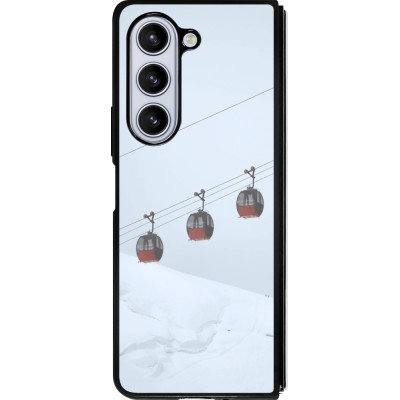 Samsung Galaxy Z Fold5 Case Hülle - Silikon schwarz Winter 22 ski lift