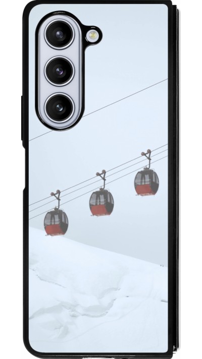 Samsung Galaxy Z Fold5 Case Hülle - Silikon schwarz Winter 22 ski lift
