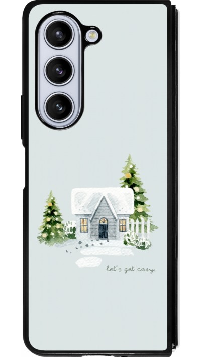 Samsung Galaxy Z Fold5 Case Hülle - Silikon schwarz Winter 25 Cosy House