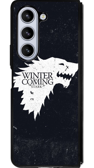 Samsung Galaxy Z Fold5 Case Hülle - Silikon schwarz Winter is coming Stark
