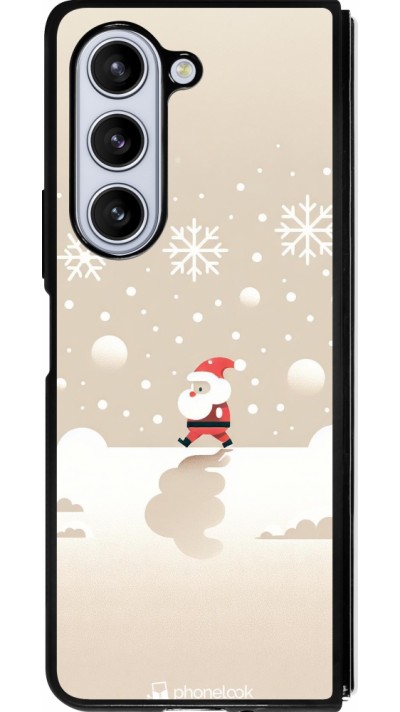 Samsung Galaxy Z Fold5 Case Hülle - Silikon schwarz Weihnachten 2023 Minimalistischer Weihnachtsmann