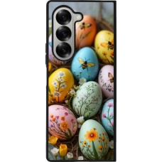 Samsung Galaxy Z Fold6 Case Hülle - Silikon schwarz Easter 2026 Eggs with bees