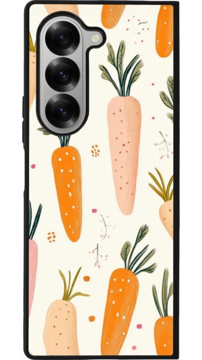 Samsung Galaxy Z Fold6 Case Hülle - Silikon schwarz Easter 2026 Illustration carrots