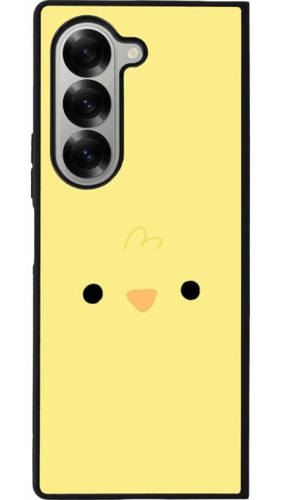 Samsung Galaxy Z Fold6 Case Hülle - Silikon schwarz Easter 2026 Little chicken