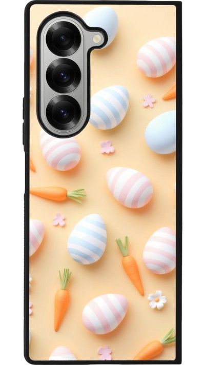 Samsung Galaxy Z Fold6 Case Hülle - Silikon schwarz Easter 2026 Pattern Easter