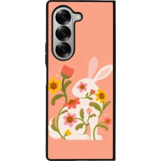 Samsung Galaxy Z Fold6 Case Hülle - Silikon schwarz Easter 2026 Rabbit collage