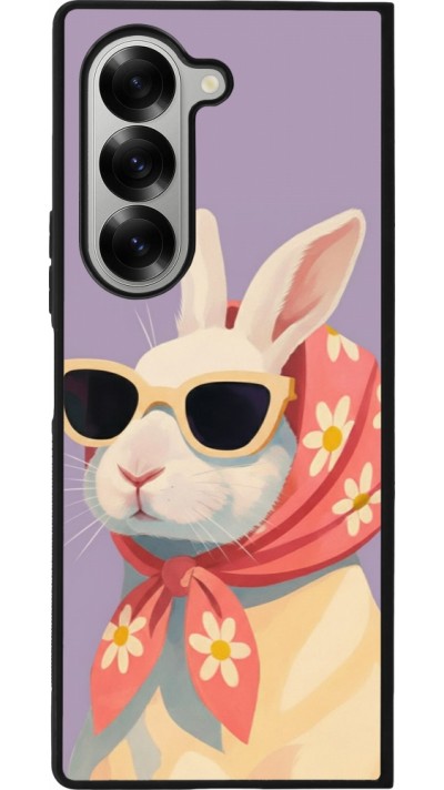 Samsung Galaxy Z Fold6 Case Hülle - Silikon schwarz Easter 2026 Rabbit with scarf