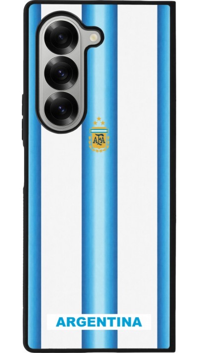 Samsung Galaxy Z Fold6 Case Hülle - Silikon schwarz Argentinien 2026 personalisierbares Fussballtrikot