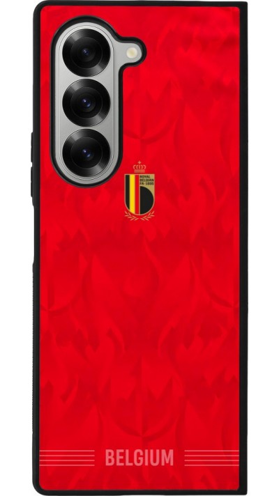 Samsung Galaxy Z Fold6 Case Hülle - Silikon schwarz Belgien 2026 personalisierbares Fussballtrikot