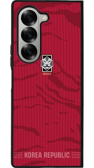 Samsung Galaxy Z Fold6 Case Hülle - Silikon schwarz Südkorea 2026 personalisierbares Fussballtrikot