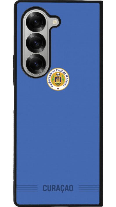 Samsung Galaxy Z Fold6 Case Hülle - Silikon schwarz Curaçao 2026 personalisierbares Fussballtrikot