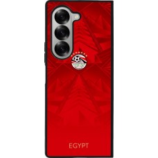 Samsung Galaxy Z Fold6 Case Hülle - Silikon schwarz Ägypten 2026 personalisierbares Fussballtrikot