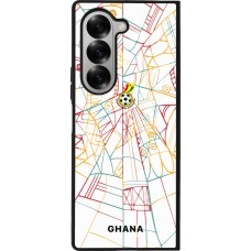 Samsung Galaxy Z Fold6 Case Hülle - Silikon schwarz Ghana 2026 personalisierbares Fussballtrikot