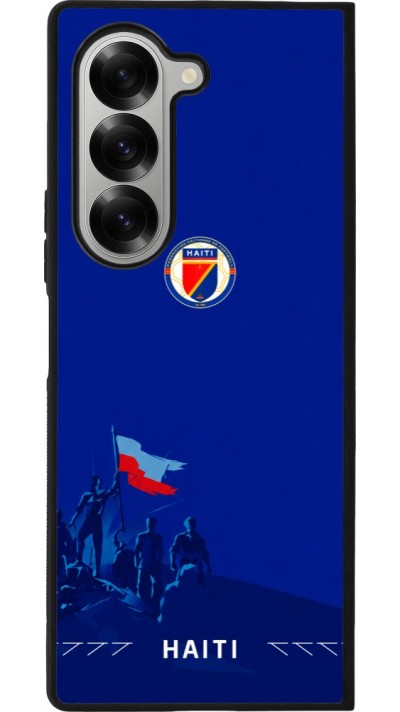 Samsung Galaxy Z Fold6 Case Hülle - Silikon schwarz Haiti 2026 personalisierbares Fussballtrikot