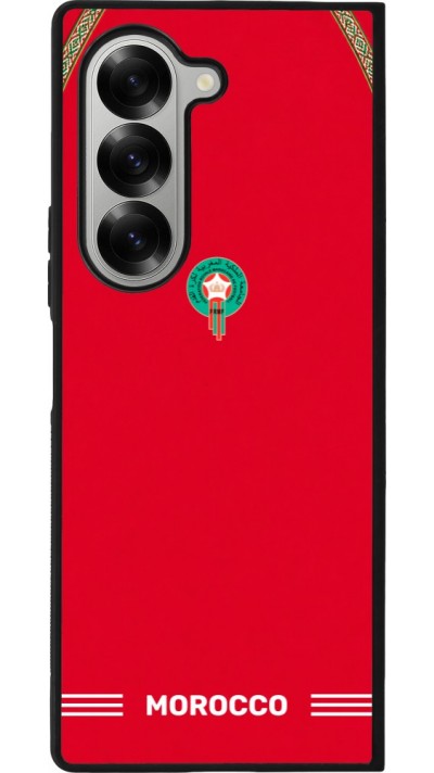 Samsung Galaxy Z Fold6 Case Hülle - Silikon schwarz Marokko 2026 personalisierbares Fussballtrikot