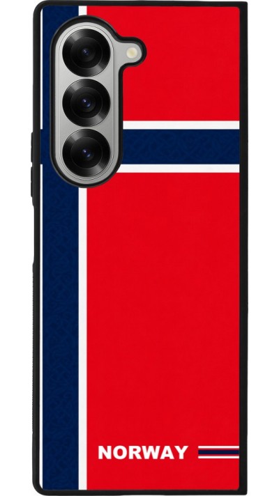 Samsung Galaxy Z Fold6 Case Hülle - Silikon schwarz Norwegen 2026 personalisierbares Fussballtrikot