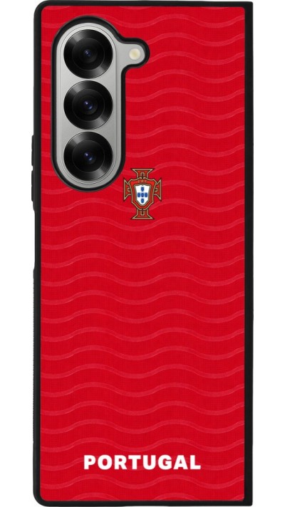 Samsung Galaxy Z Fold6 Case Hülle - Silikon schwarz Portugal 2026 personalisierbares Fussballtrikot