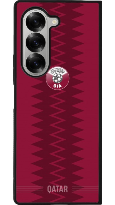 Samsung Galaxy Z Fold6 Case Hülle - Silikon schwarz Qatar 2026 personalisierbares Fussballtrikot