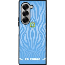 Samsung Galaxy Z Fold6 Case Hülle - Silikon schwarz Demokratische Republik Kongo 2026 personalisierbares Fussballtrikot