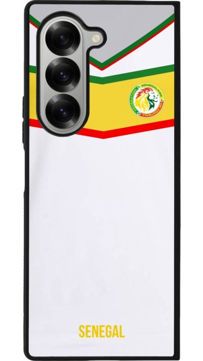 Coque Samsung Galaxy Z Fold6 - Silicone rigide noir Maillot de football Senegal 2022 personnalisable