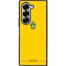 Samsung Galaxy Z Fold6 Case Hülle - Silikon schwarz Schweden 2026 personalisierbares Fussballtrikot