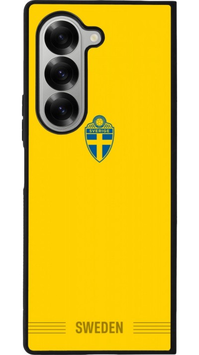 Samsung Galaxy Z Fold6 Case Hülle - Silikon schwarz Schweden 2026 personalisierbares Fussballtrikot