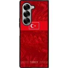 Coque Samsung Galaxy Z Fold6 - Silicone rigide noir Maillot de football Turquie 2026 personnalisable
