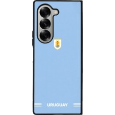 Samsung Galaxy Z Fold6 Case Hülle - Silikon schwarz Uruguay 2026 personalisierbares Fussballtrikot