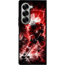 Samsung Galaxy Z Fold6 Case Hülle - Silikon schwarz Hockey World Championship Player