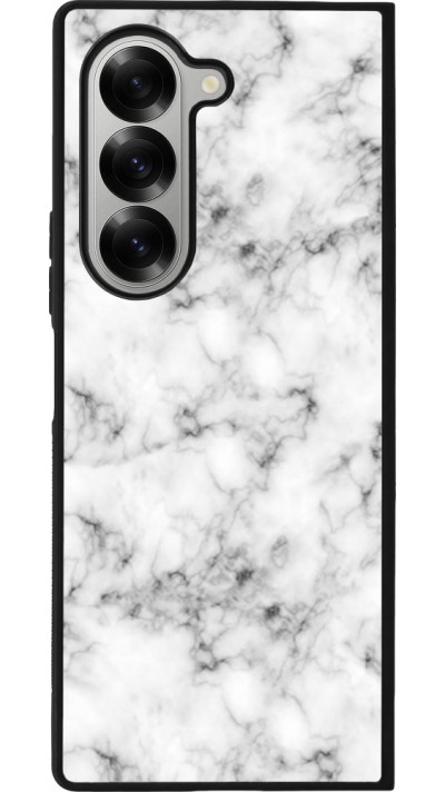 Coque Samsung Galaxy Z Fold6 - Silicone rigide noir Marble 01