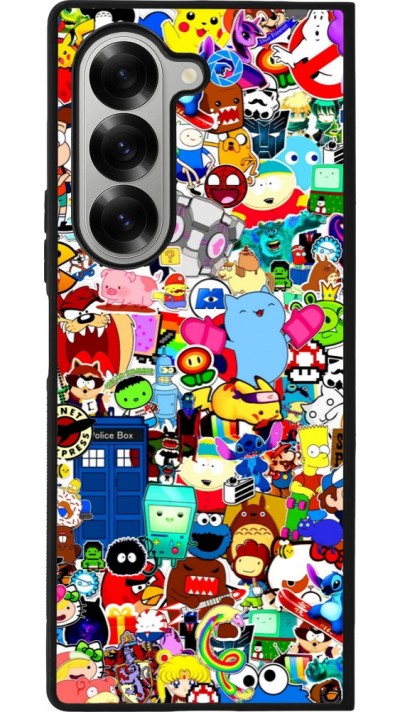 Coque Samsung Galaxy Z Fold6 - Silicone rigide noir Mixed cartoons