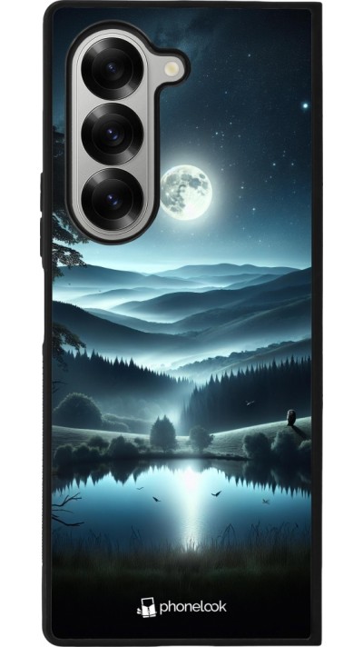 Coque Samsung Galaxy Z Fold6 - Silicone rigide noir Night Sky View