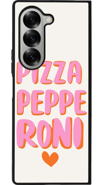 Samsung Galaxy Z Fold6 Case Hülle - Silikon schwarz Pizza pepperoni 2026