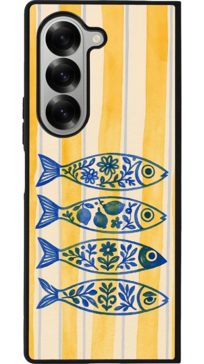 Samsung Galaxy Z Fold6 Case Hülle - Silikon schwarz Portuguese fish 2026
