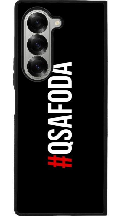 Coque Samsung Galaxy Z Fold6 - Silicone rigide noir Qsafoda 1