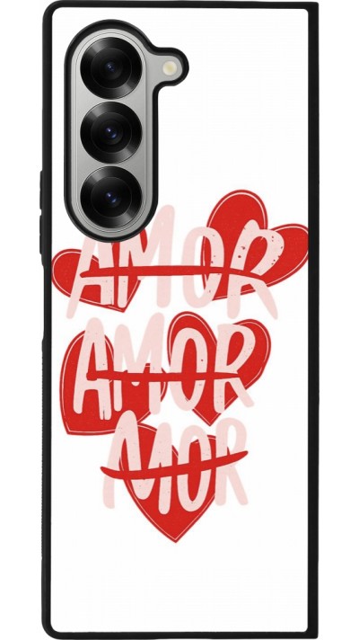 Coque Samsung Galaxy Z Fold6 - Silicone rigide noir Saint Valentines Day 26 Amor