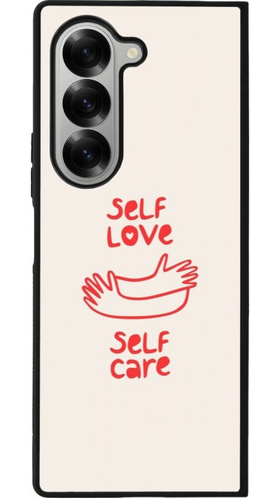 Coque Samsung Galaxy Z Fold6 - Silicone rigide noir Saint Valentines Day 26 Self love self care