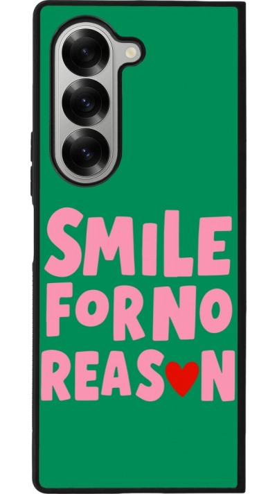 Samsung Galaxy Z Fold6 Case Hülle - Silikon schwarz Smile for no reason 2026