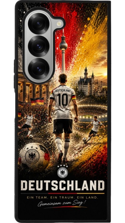 Samsung Galaxy Z Fold6 Case Hülle - Silikon schwarz Fussball Deutschland splash 2026