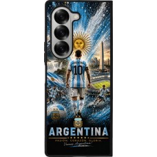 Samsung Galaxy Z Fold6 Case Hülle - Silikon schwarz Fussball Argentinien splash 2026