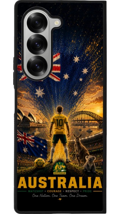Samsung Galaxy Z Fold6 Case Hülle - Silikon schwarz Fussball Australien splash 2026