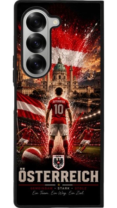 Samsung Galaxy Z Fold6 Case Hülle - Silikon schwarz Fussball Österreich splash 2026