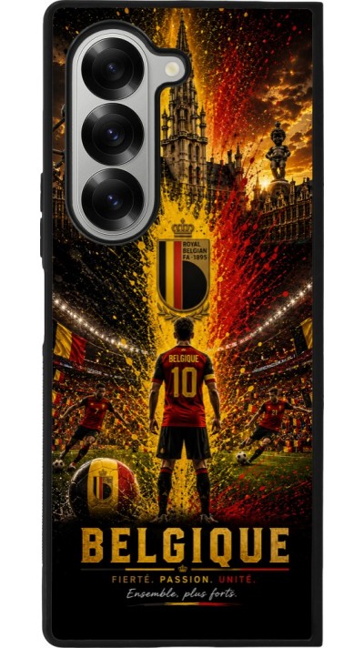 Samsung Galaxy Z Fold6 Case Hülle - Silikon schwarz Fussball Belgien splash 2026