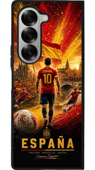 Samsung Galaxy Z Fold6 Case Hülle - Silikon schwarz Fussball Espanien splash 2026