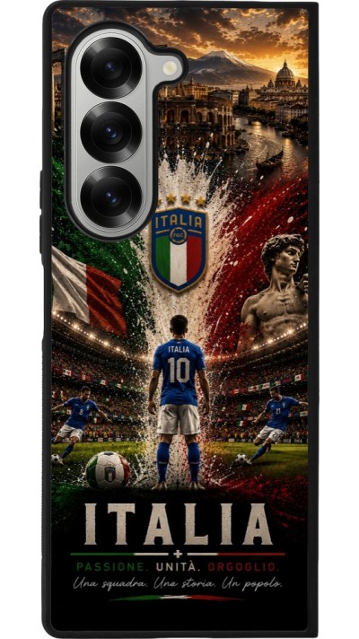 Samsung Galaxy Z Fold6 Case Hülle - Silikon schwarz Fussball Italien splash 2026