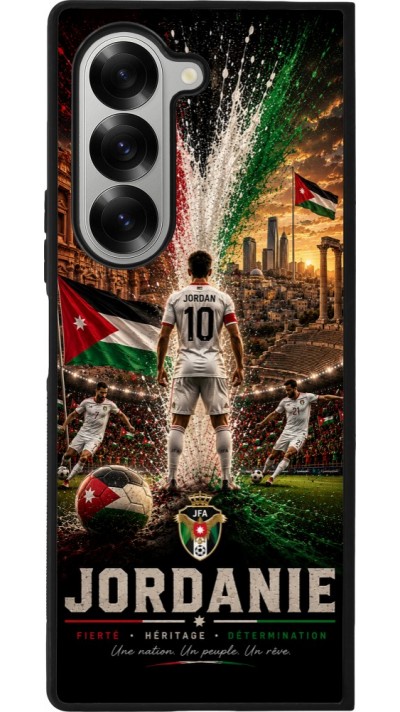 Samsung Galaxy Z Fold6 Case Hülle - Silikon schwarz Fussball Jordanien splash 2026