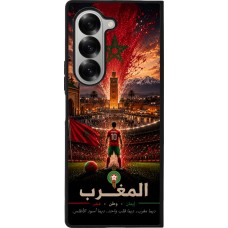 Samsung Galaxy Z Fold6 Case Hülle - Silikon schwarz Fussball Marokko splash 2026